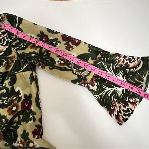 Copy - Jeremy Scott Women's Floral Print Brocade Velvet Mini Dress Size US10 - Picture 11 of 12